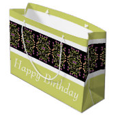 Grand Sac Cadeau Vert clair moderne (Dos Angle)