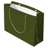 Grand Sac Cadeau Vert de l'armée (Dos Angle)
