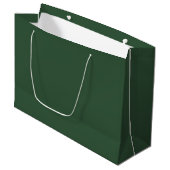 Grand Sac Cadeau Vert émeraude foncé uni (Devant Angle)