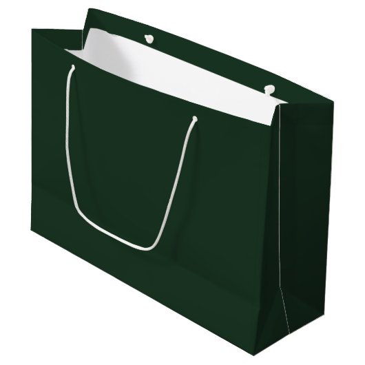 Grand Sac Cadeau Vert gris foncé (Devant Angle)