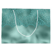 Grand Sac Cadeau Vert oeuf de Robin Lace Réception de Mariage (Dos)