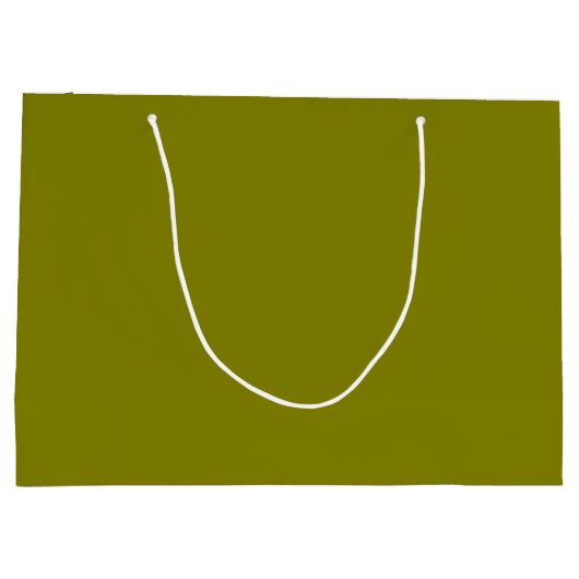 Grand Sac Cadeau Vert olive classique (Dos)