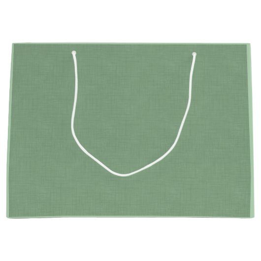 Grand Sac Cadeau Vert sauge texturé. (Devant)