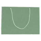 Grand Sac Cadeau Vert sauge texturé. (Dos)