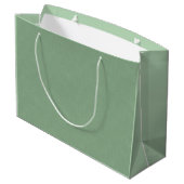 Grand Sac Cadeau Vert sauge texturé. (Dos Angle)