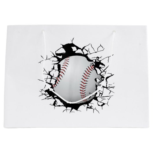 Grand Sac Cadeau Vêtements de baseball - Baseball (Devant)