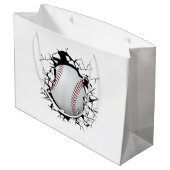 Grand Sac Cadeau Vêtements de baseball - Baseball (Dos Angle)