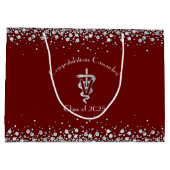 Grand Sac Cadeau Veterinarian Graduation Maroon Silver (Dos)