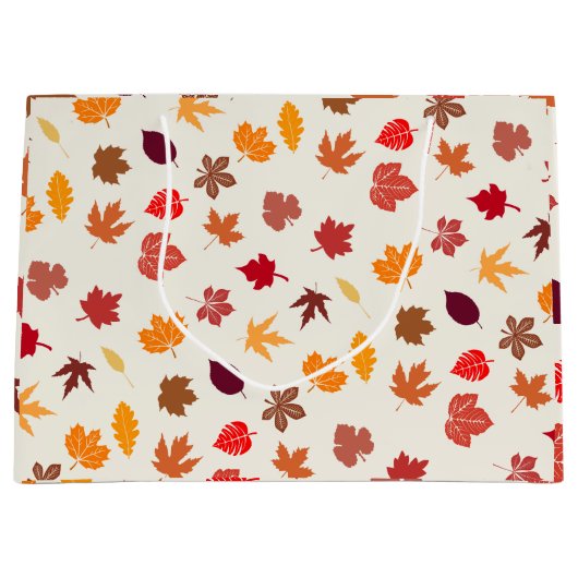 Grand Sac Cadeau Vibes Automne Feuilles Automne (Devant)