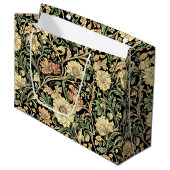 Grand Sac Cadeau Victorian-style floral pattern  (Devant Angle)