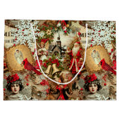 Grand Sac Cadeau Victorian Yuletide Treasures Collage (Dos)