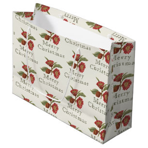 Grand Sac Cadeau Vieux Noël Rouge & Vert