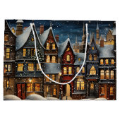 Grand Sac Cadeau Village de Noël (Dos)