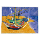 Grand Sac Cadeau Vincent van Gogh - Bateaux de pêche sur la plage (Dos)