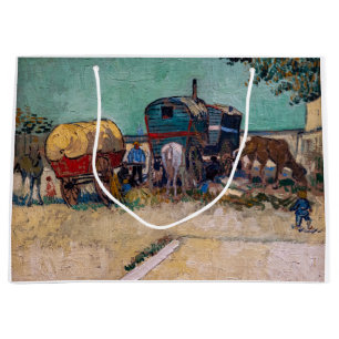 Grand Sac Cadeau Vincent van Gogh - Caravanes, camp de gitans près