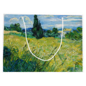 Grand Sac Cadeau Vincent van Gogh - Champ de blé vert avec Cypress (Dos)