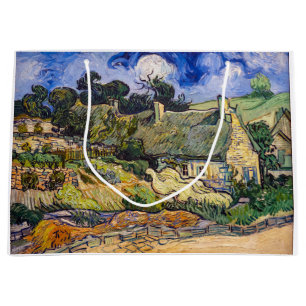 Grand Sac Cadeau Vincent Van Gogh - Chaumières à Cordeville