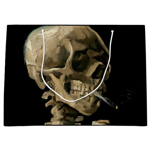 Grand Sac Cadeau Vincent van Gogh - Crâne avec cigarette brûlante (Devant)