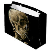 Grand Sac Cadeau Vincent van Gogh - Crâne avec cigarette brûlante (Dos Angle)