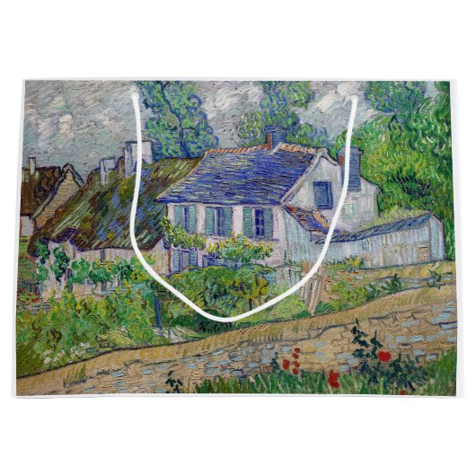 Grand Sac Cadeau Vincent van Gogh - Maisons à Auvers (Devant)