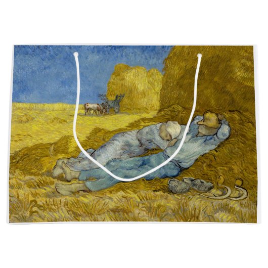 Grand Sac Cadeau Vincent Van Gogh - Mion, Repos / Travail / Siesta (Devant)
