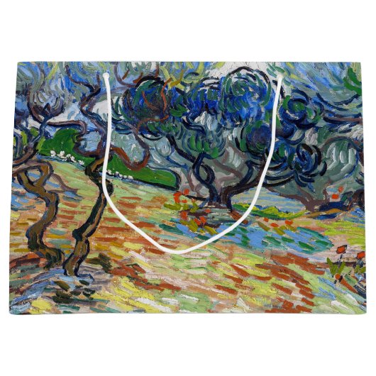 Grand Sac Cadeau Vincent van Gogh - Oliviers : Ciel bleu vif (Devant)