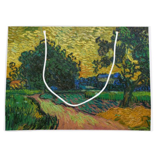 Grand Sac Cadeau Vincent van Gogh - Paysage à Twilight (Devant)