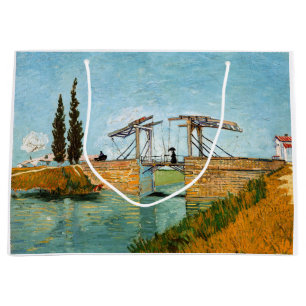Grand Sac Cadeau Vincent van Gogh - Pont Langlois à Arles #3