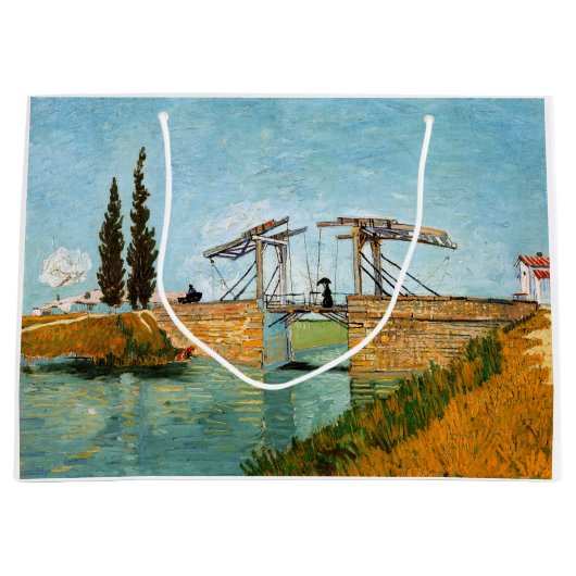 Grand Sac Cadeau Vincent van Gogh - Pont Langlois à Arles #3 (Devant)