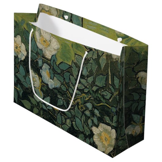Grand Sac Cadeau Vincent van Gogh - Roses sauvages (Devant Angle)