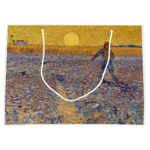 Grand Sac Cadeau Vincent van Gogh - Sower avec réglage Sun