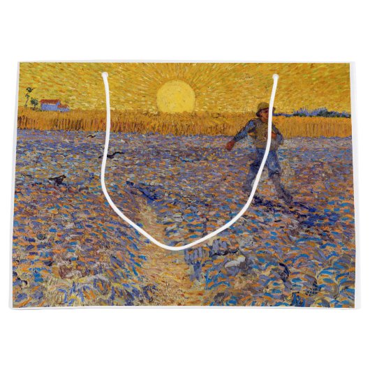 Grand Sac Cadeau Vincent van Gogh - Sower avec réglage Sun (Devant)