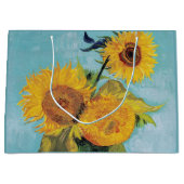 Grand Sac Cadeau Vincent Van Gogh - Trois tournesols dans un vase (Devant)