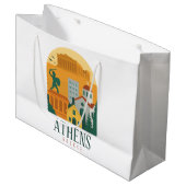 Grand Sac Cadeau Vintage Athènes Grèce Voyage - Parthenon (Devant Angle)