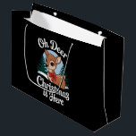 Grand Sac Cadeau Vintage Christmas Reindee Oh Deer Christmas Here<br><div class="desc">Vintage Christmas Reindee Oh Deer Christmas Is Here</div>