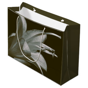 Grand Sac Cadeau Vintage de fleurs Hosta