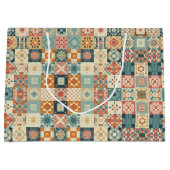 Grand Sac Cadeau Vintage, patchwork, paré (Devant)