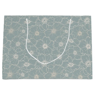 Grand Sac Cadeau Vintage Romance Motif sans faille
