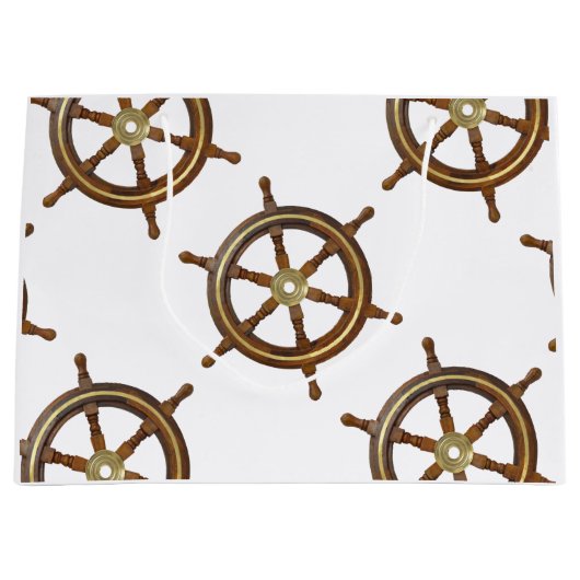 Grand Sac Cadeau Vintage Wooden Helm (Devant)