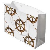 Grand Sac Cadeau Vintage Wooden Helm (Dos Angle)