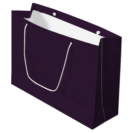 Grand Sac Cadeau Violet foncé (Devant Angle)