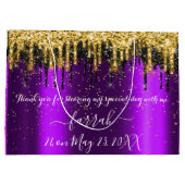 Grand Sac Cadeau Violet Gold Purple Black Drives Favoriser (Dos)