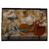 Grand Sac Cadeau Violoncelle Steampunk (Dos)