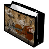 Grand Sac Cadeau Violoncelle Steampunk (Devant Angle)