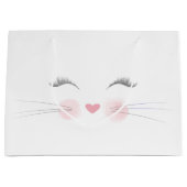 Grand Sac Cadeau Visage de chaton (Devant)