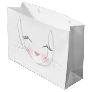 Grand Sac Cadeau Visage de chaton
