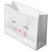 Grand Sac Cadeau Visage de chaton (Devant Angle)