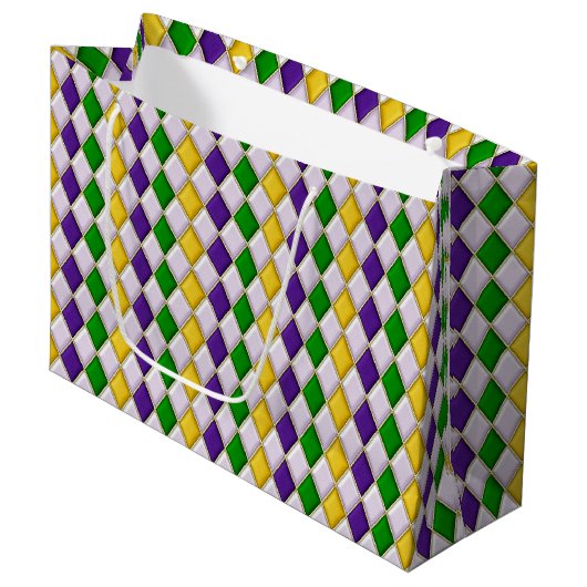 Grand Sac Cadeau Vitrail Harlequin (Devant Angle)