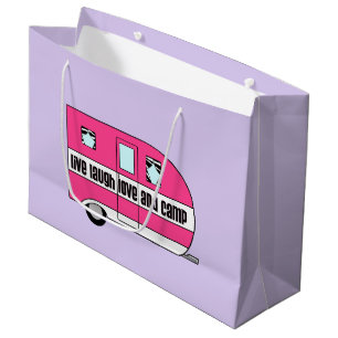 Grand Sac Cadeau Vivant, rire, amour et camp