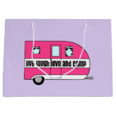 Grand Sac Cadeau Vivre, rire, aimer et Camp (Devant)